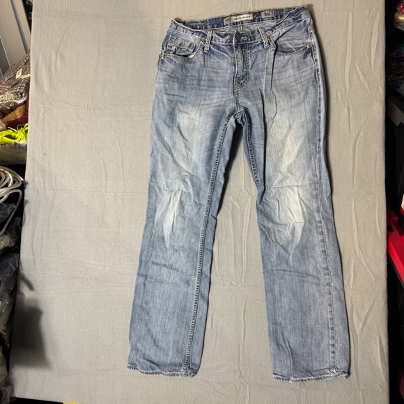 BKE Other - BKE Derek Straight Leg Jeans Light Wash Blue Denim 100% Cotton 34L